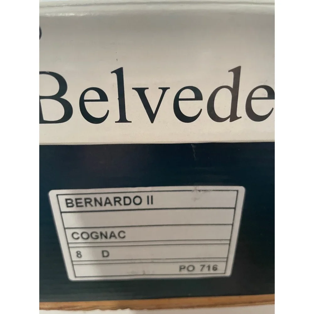 Belvedere Bernardo II Cognac Crocodile Skin Men's Sneakers Size 8 D Brazil